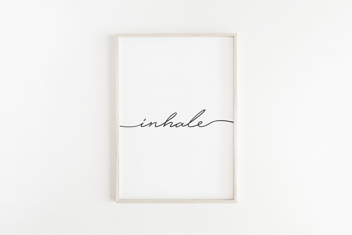 Inhale Exhale 3-Piece Boho Yoga Quote Print - Image 3