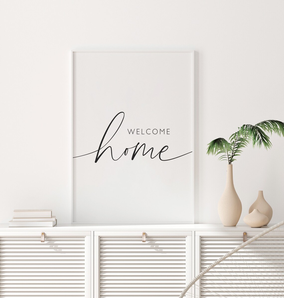 Welcome Home Minimal Art Typography Wall Art Print - Image 3