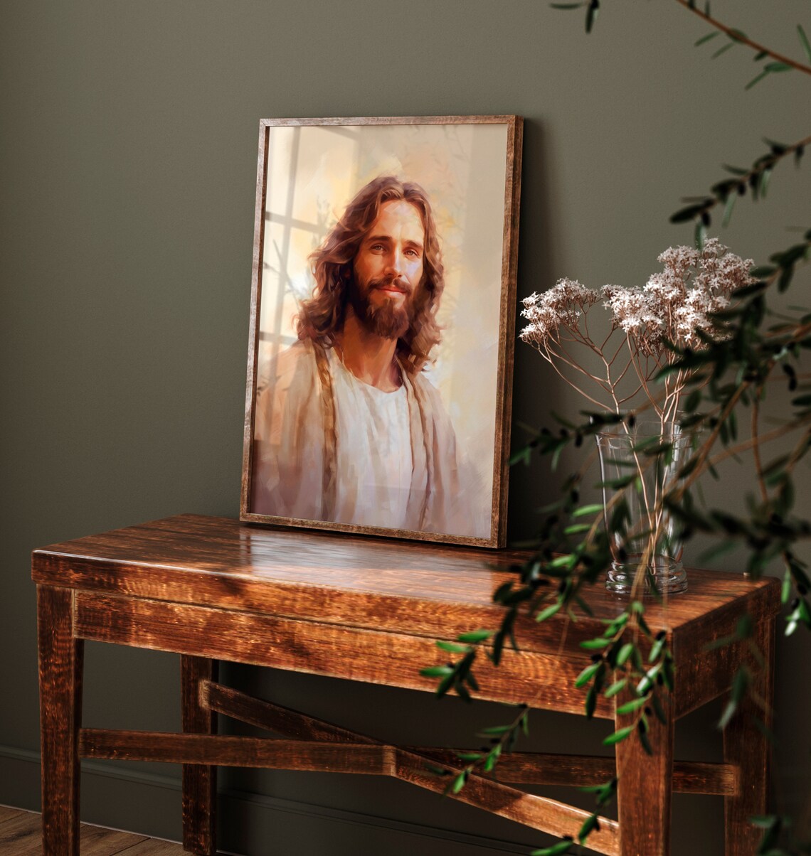 Jesus Painting Christian Farmhouse Wall Art Print - Image 4