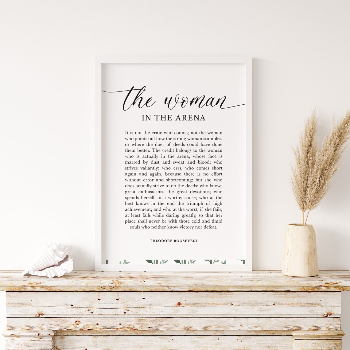 Woman In The Arena Quote Art Print, Feminist Wall Decor - Image 5