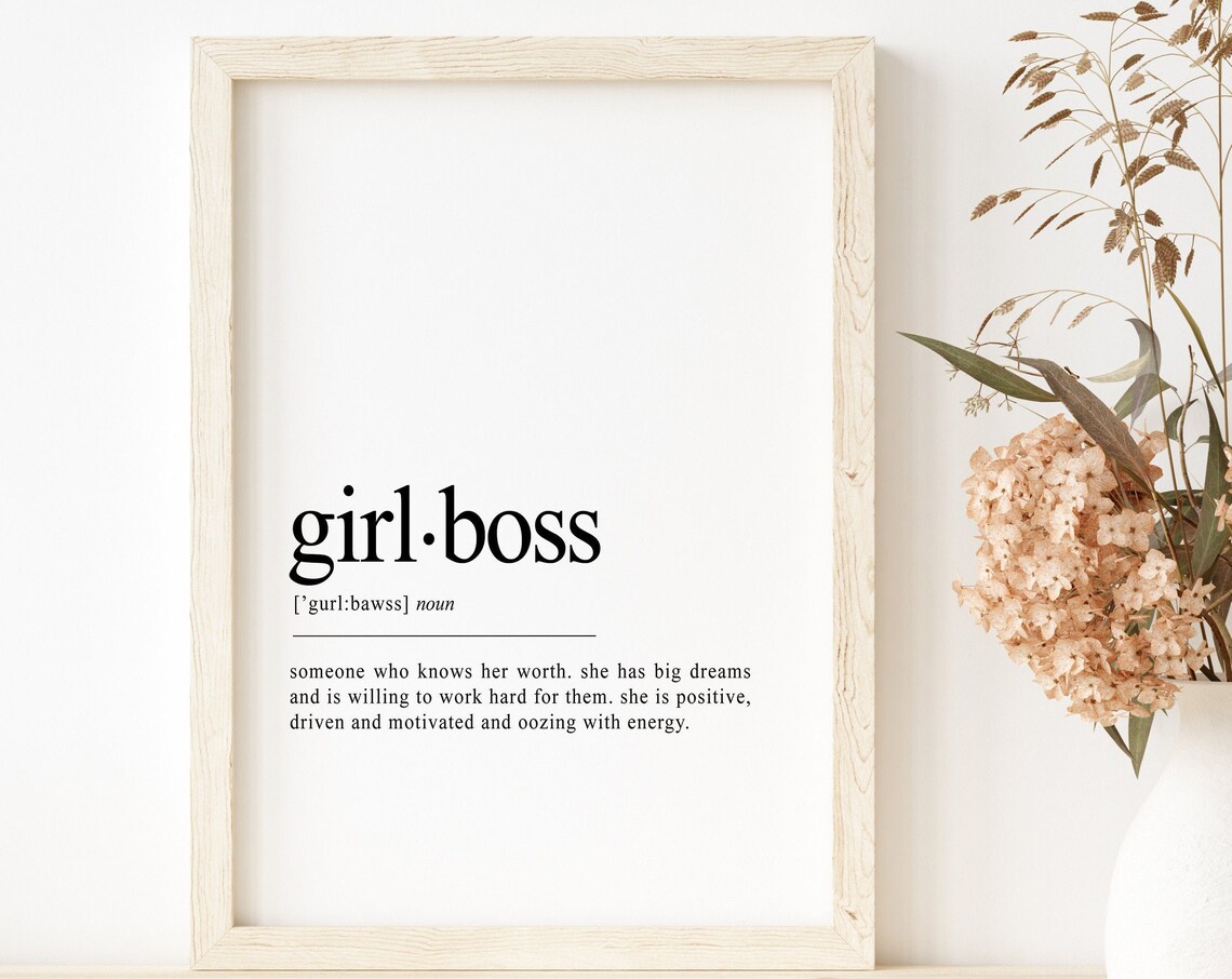 Girl Boss Definition Poster, Empowered Woman Gift - Image 2