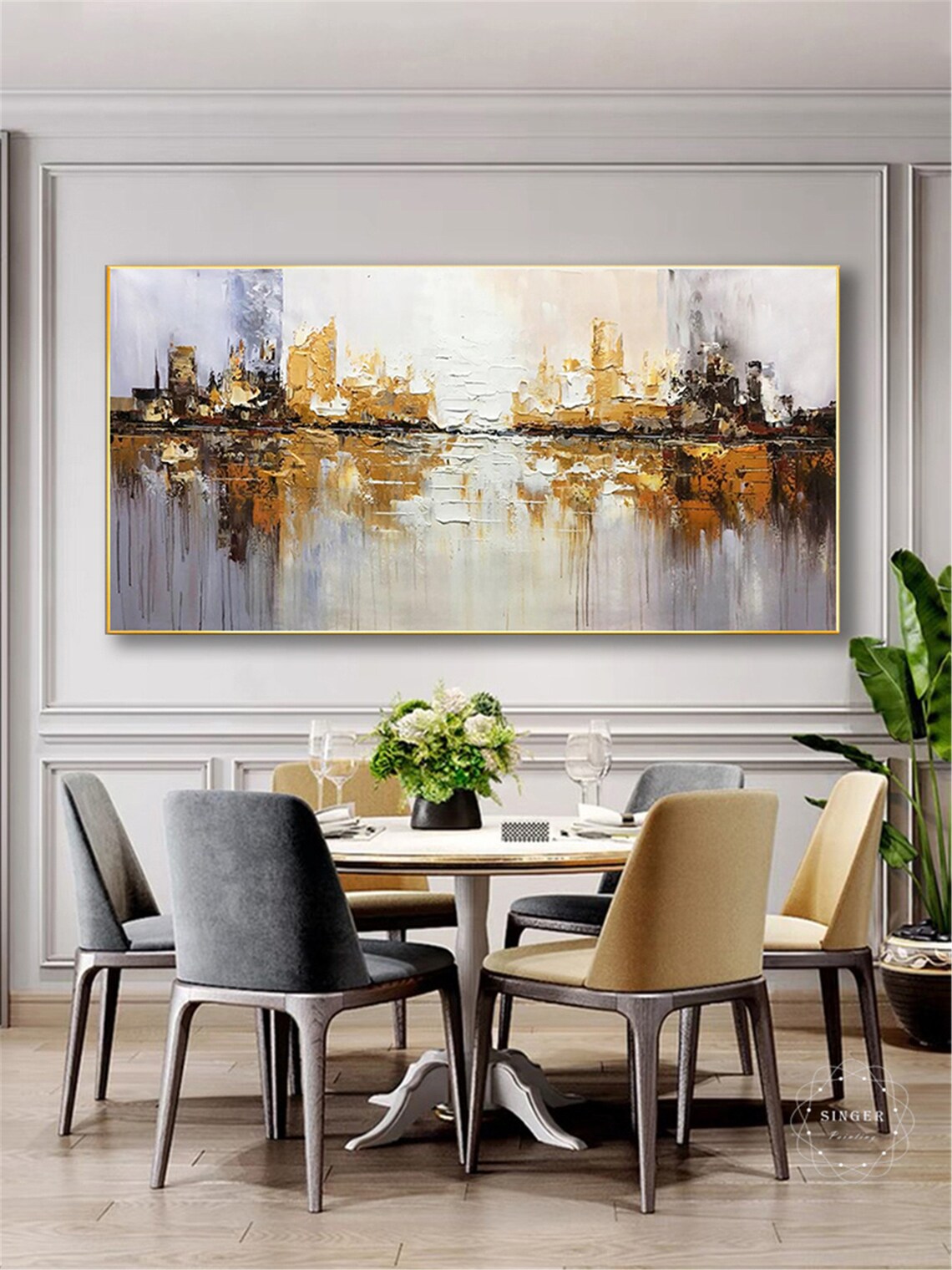 Brown Abstract Painting, Minimalist Wabi-Sabi Art Print - Image 3