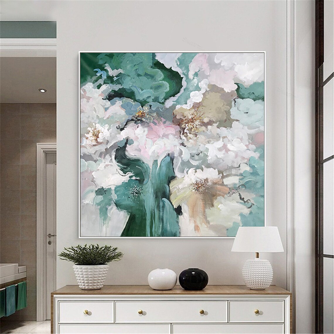 Colorful Flower Painting, Modern Floral Art Print - Image 3