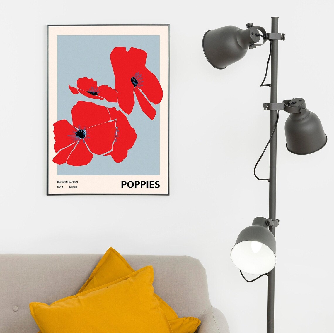 Colorful Flower Illustration Poppies Art Print - Image 2