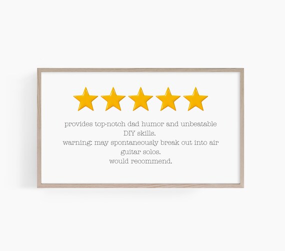 Fathers Day Frame Tv Art Happy Fathers Day Frame Tv Art Funny Dad Tv Art 5 Star Review Fathers Day Tv Art T688