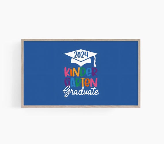 Kindergarten Graduate Frame Tv Art Kinder Grad Tv Art Kindergarten Graduation Party Decor Graduation Frame Tv Art T604