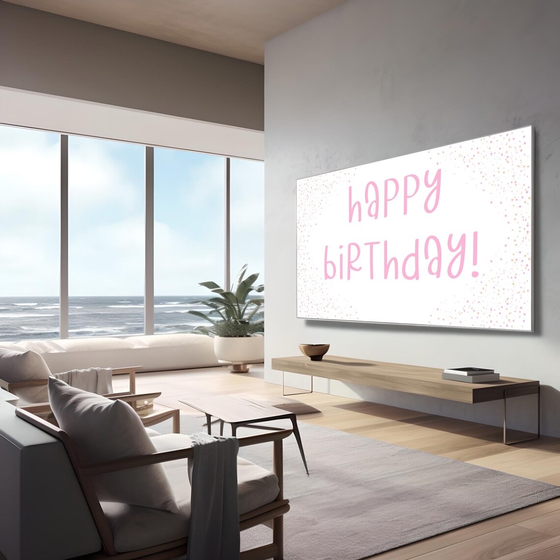 Happy Birthday TV Party Poster, Birthday Decor - Image 2