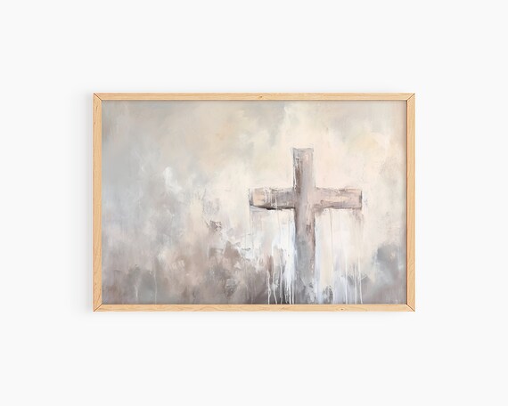 Cross Christian Easter Decor, Cross Painting