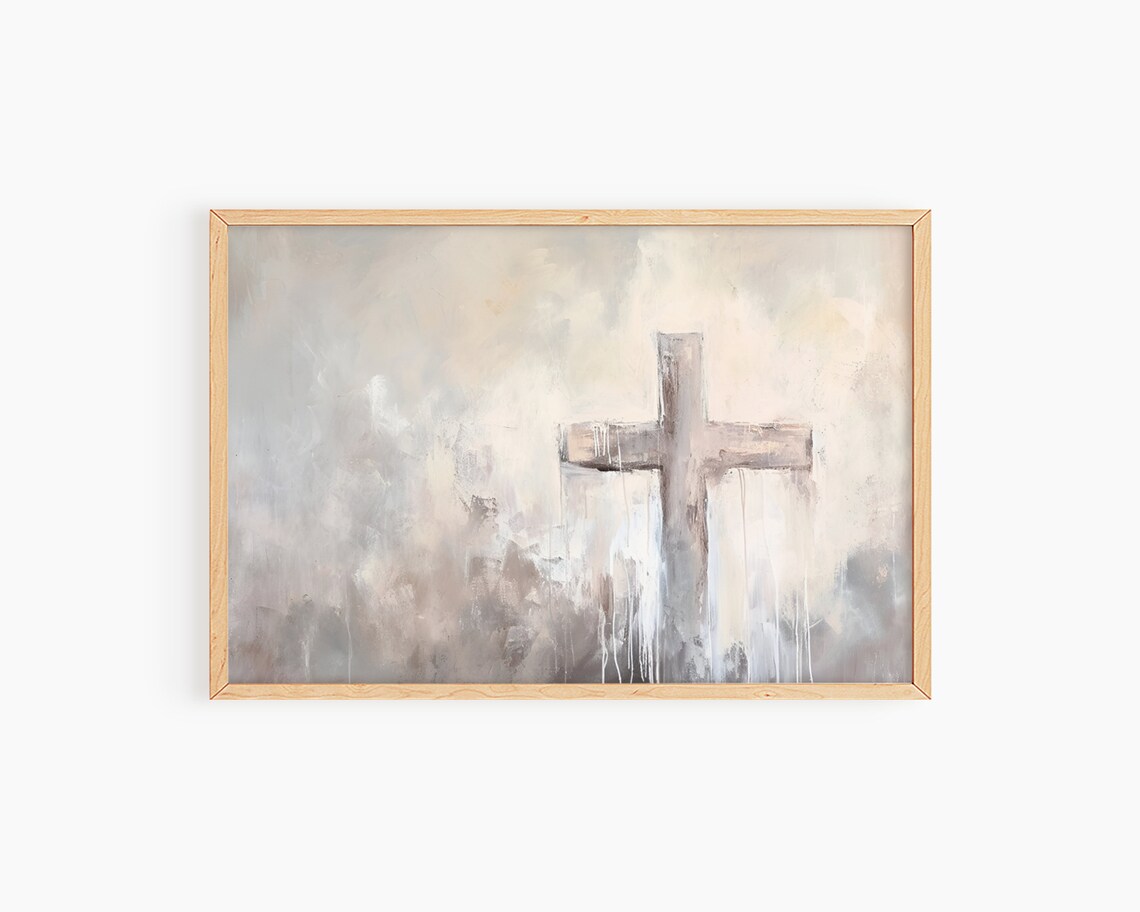 Cross Christian Easter Decor, Cross Painting