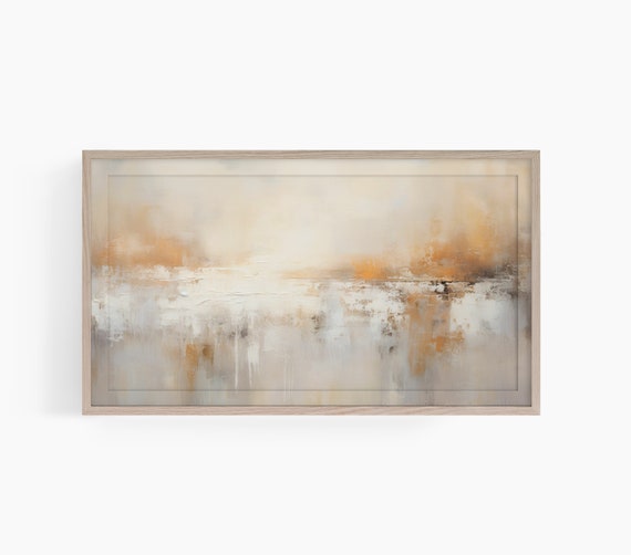 Watercolor Frame Tv Art Neutral Tones Textured Art Modern Tv Art Tv Wallpaper Instant Frame Tv Watercolor Art