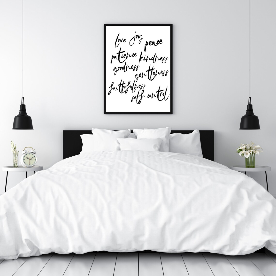 Fruit Of The Spirit Faith Calligraphy Scripture Words Art Poster - Image 2
