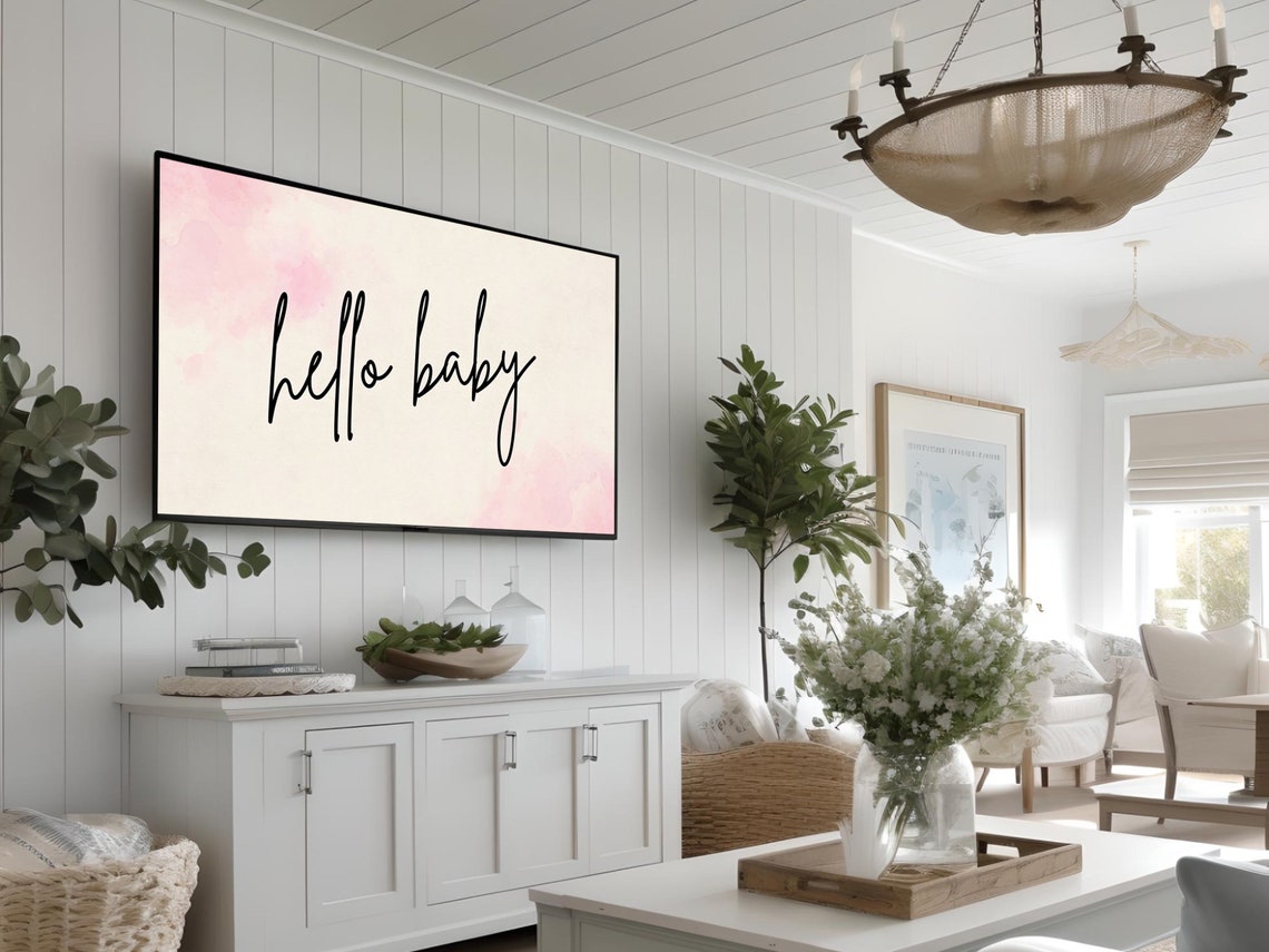 Hello Baby Baby Shower Art Print - Image 2