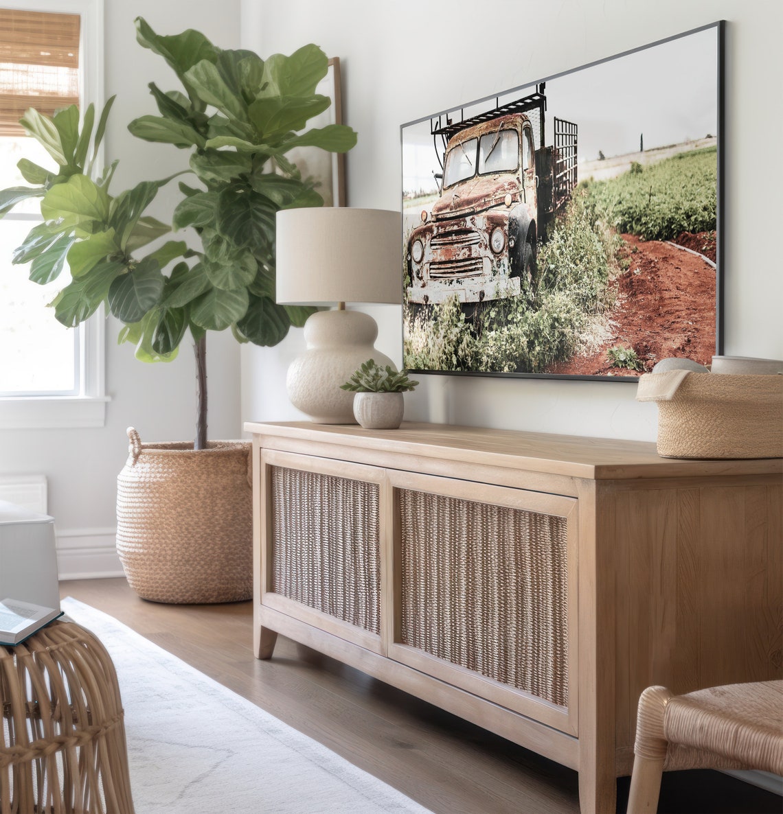 Old Truck Frame Tv Art Truck Lover Frame Tv Art Country Frame Tv Art Farmhouse Frame Tv Art Frame Tv Art T602 - Image 3