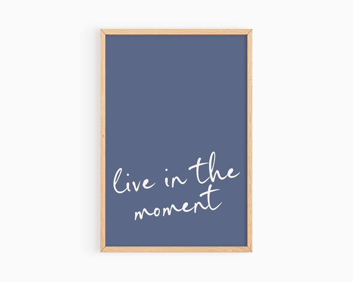 Live In The Moment Poster Coastal Cowgirl Print Girly Western Wall Art Aesthetic Apartment Art Trendy College Dorm Decor S153