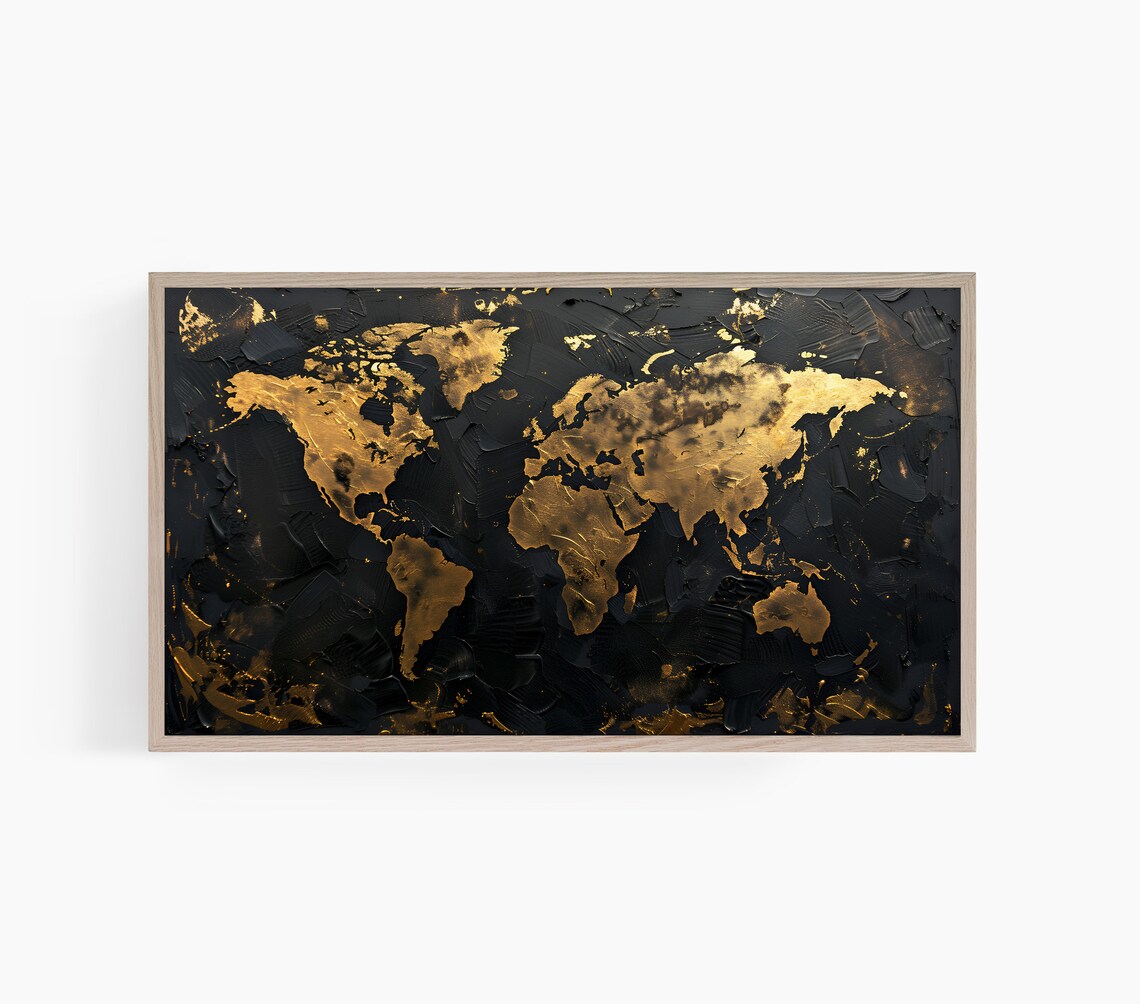 Vintage World Map, Travel Poster Art Print