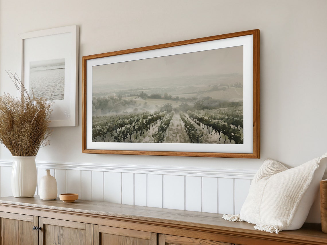 Italy Frame Tv Art Vintage Italian Vineyard Painting Frame Tv Summer Frame Tv Art Frame Tv Art Vintage Italy Tv Art T670 - Image 2