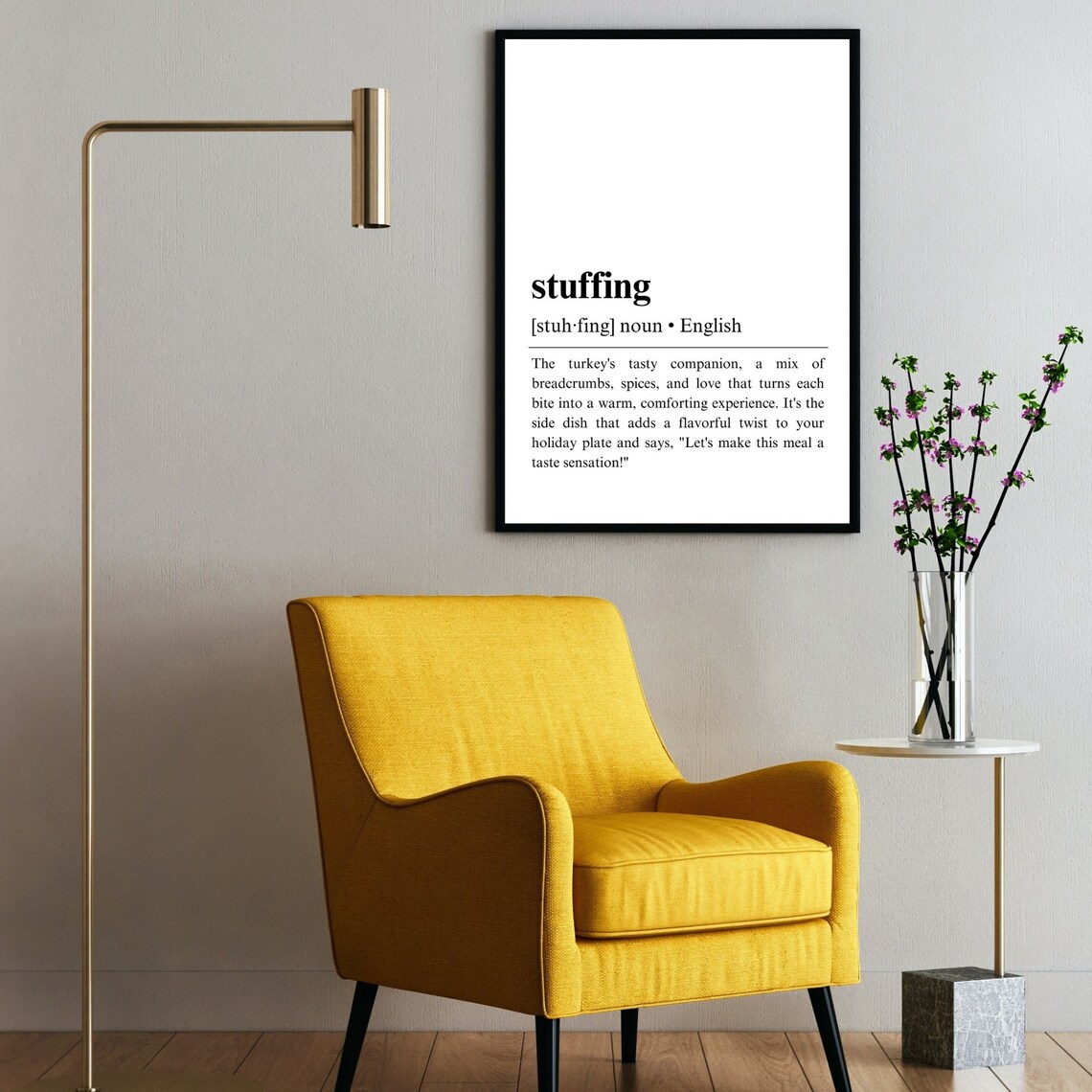 Stuffing Definition Poster, Thanksgiving Dictionary Art - Image 2