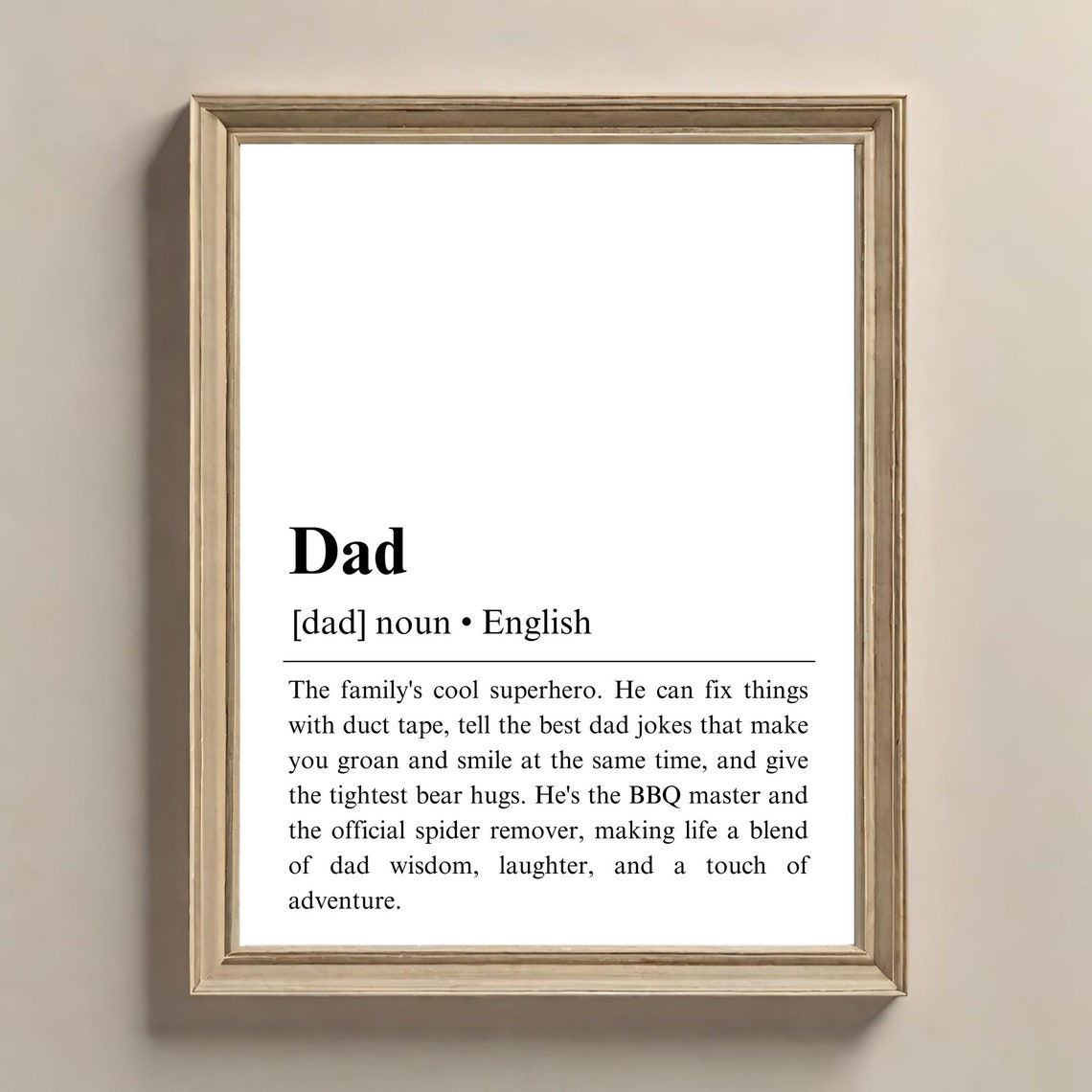 Cool Dad Definition Superhero Duct Tape Jokes Dictionary Poster