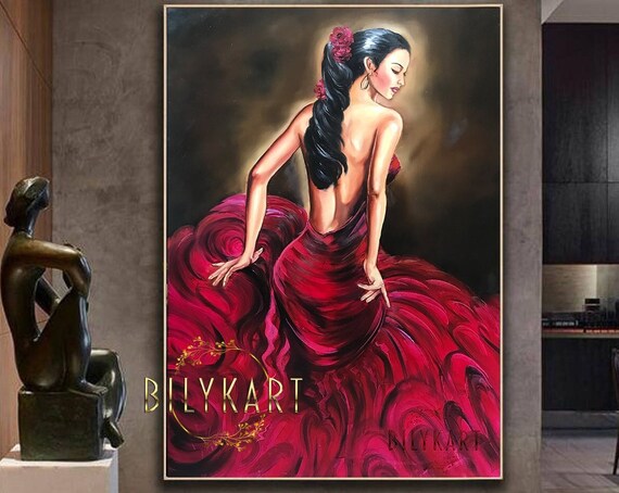 Flamenco Dancer, Modern Dance Oil Painting