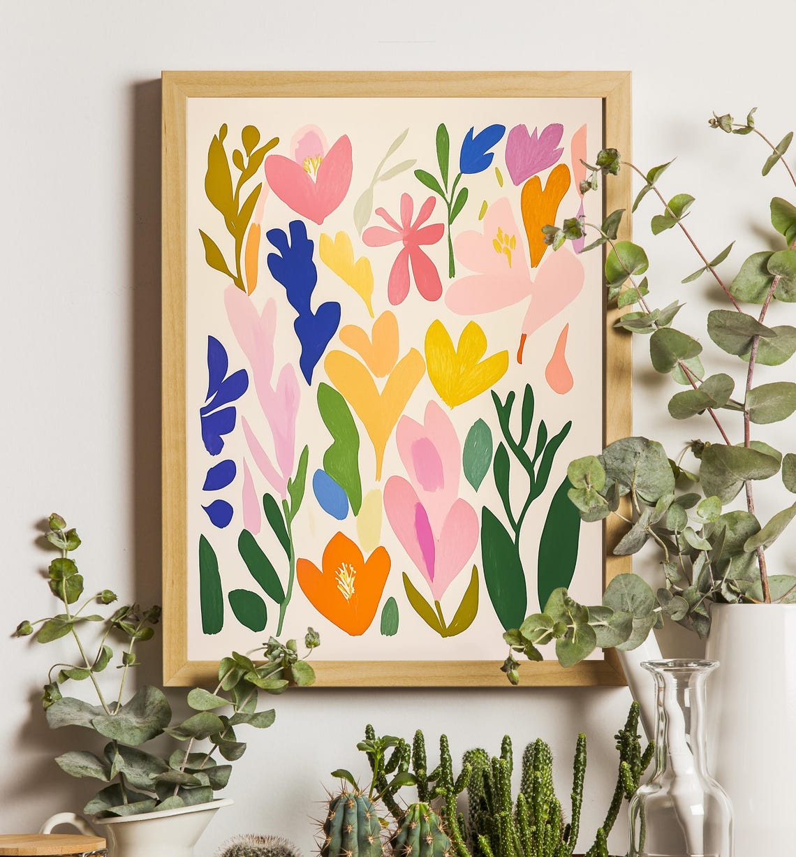 Bright Abstract Wildflower Field Colorful Botanical Home Decor Poster - Image 6