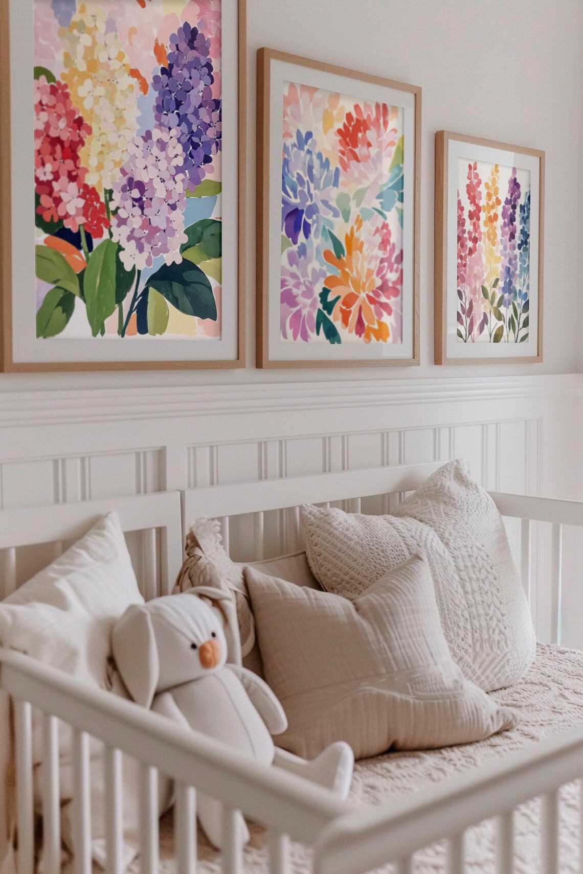 Colorful Flower Girl Bedroom Decor Art Print - Image 6