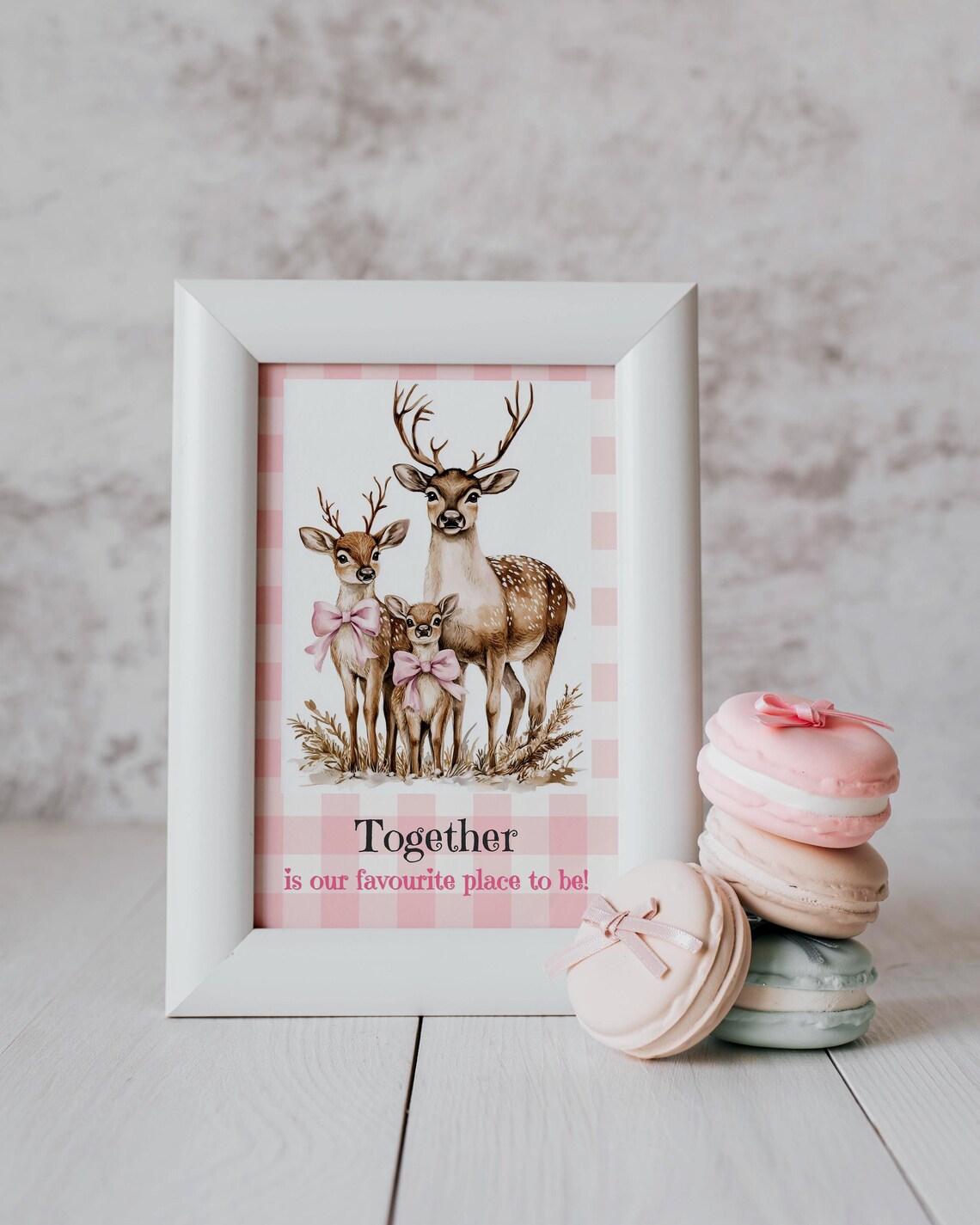 Christmas Reindeer Family Gift, Whimsical Winter Art Print - Image 5