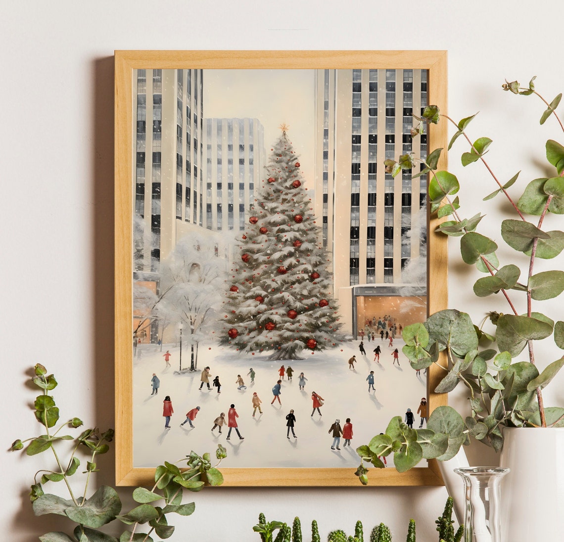 Rockefeller Center Christmas Tree New York City Holiday Poster
