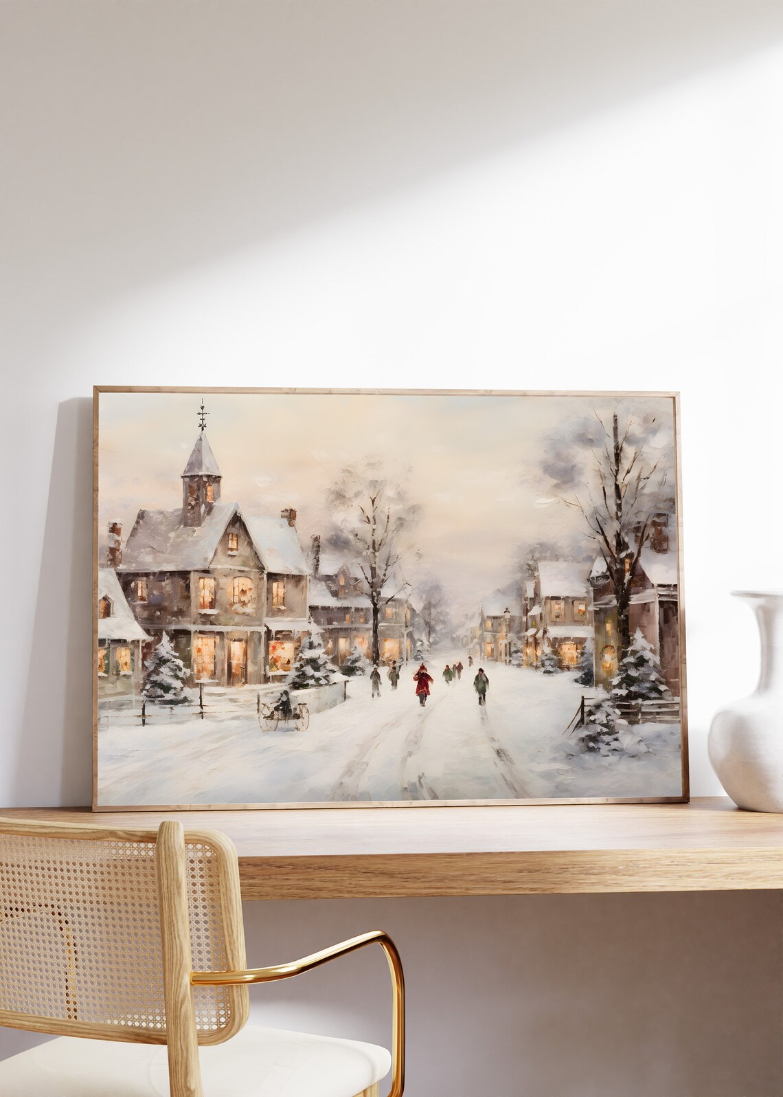 Christmas Village Winter Wall Art, Holiday Print - Image 6