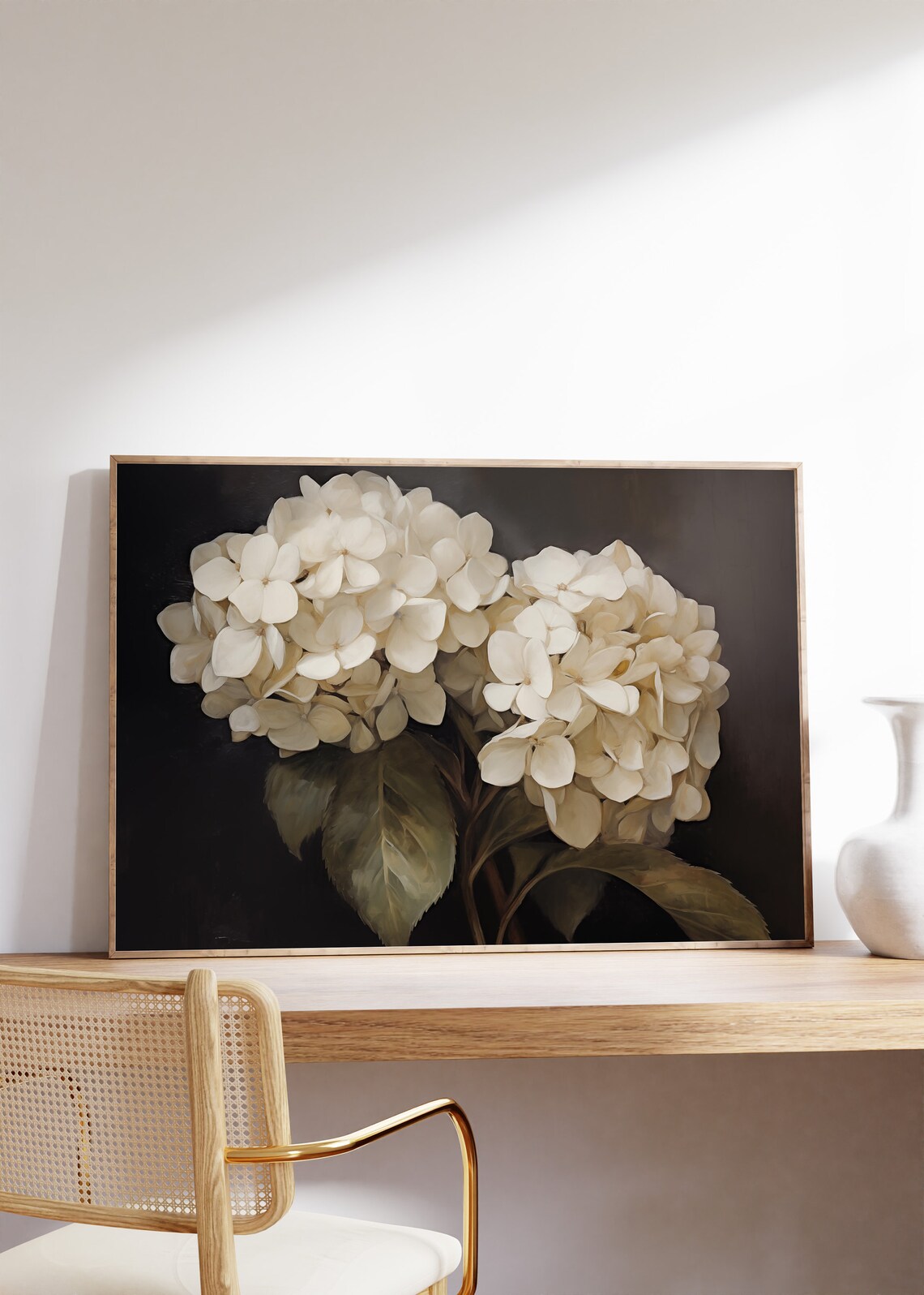 Hortensja Vintage Flower Art Print, Moody Botanical - Image 5