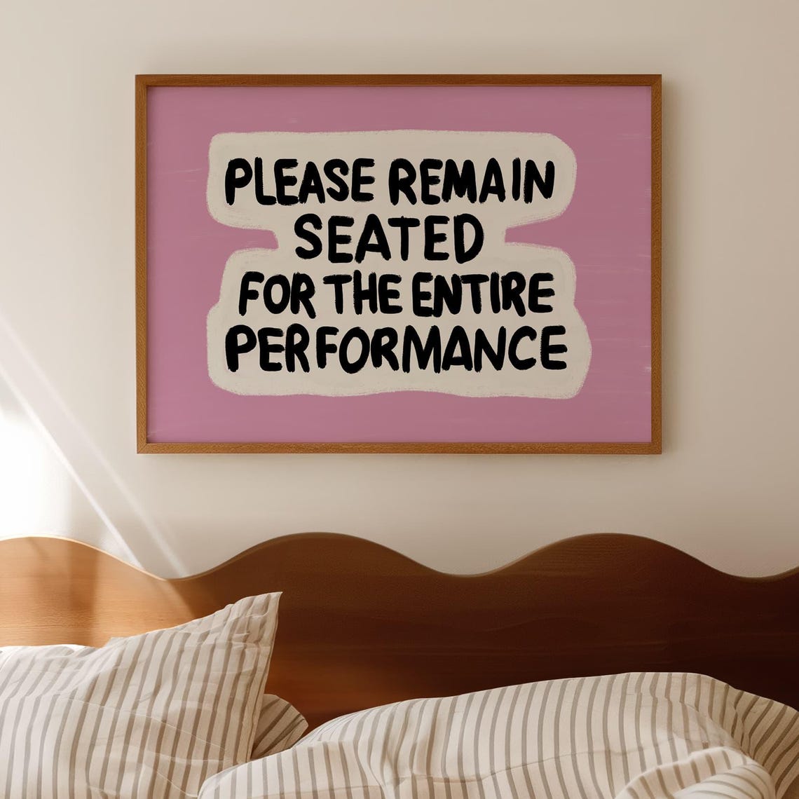 Funny Bathroom Pink Preppy Decor Poster