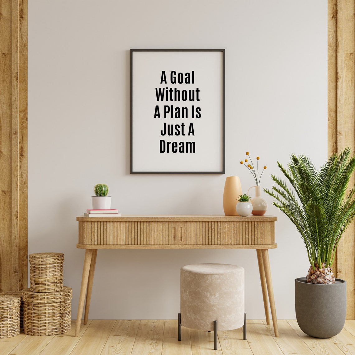 A Goal Without A Plan Is Just A Dream Printable Wall Art Motivational Quotes Print Inspirational Poster Home Office Decor Instant - Image 3