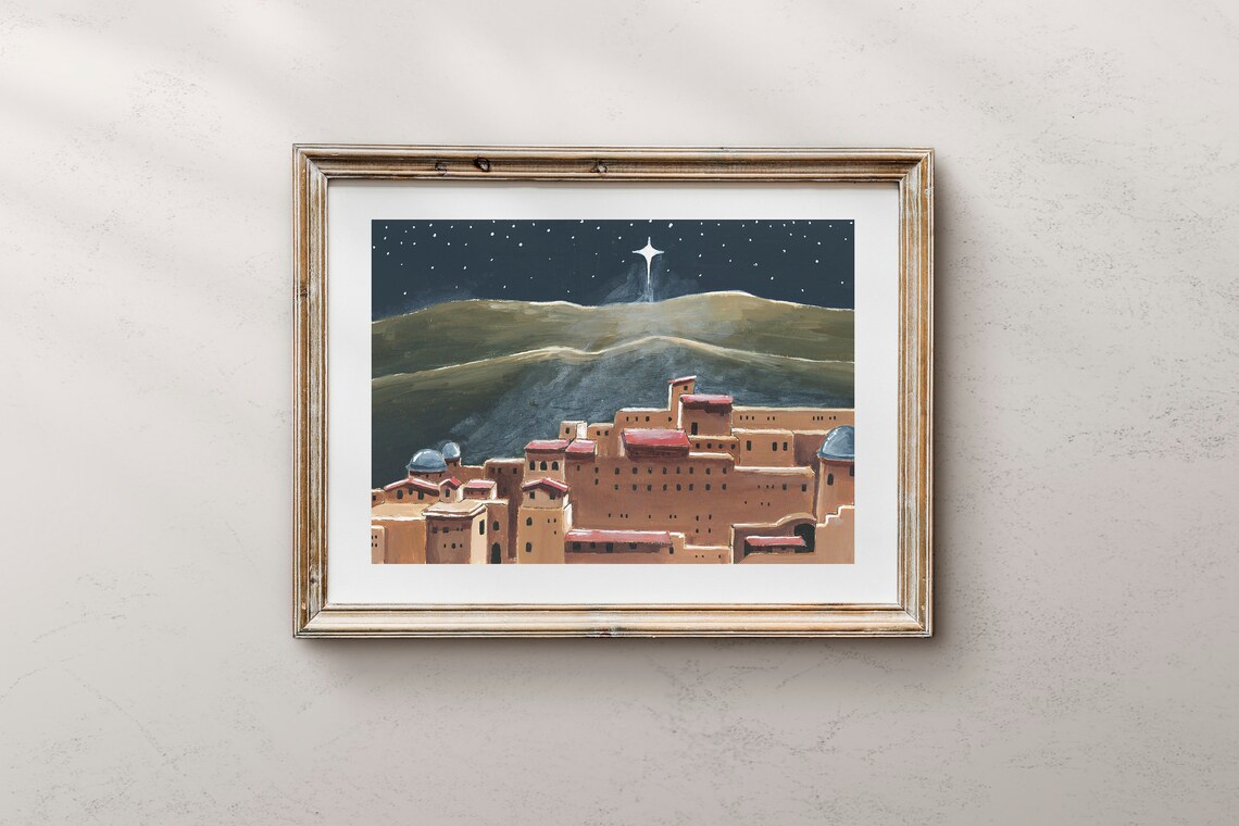 Bethlehem, O Little Town Of Bethlehem Christmas Art Print
