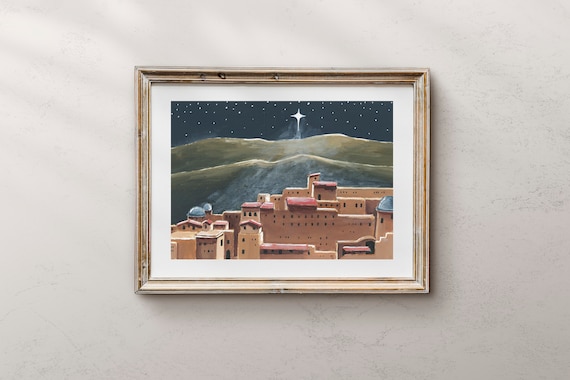 Bethlehem, O Little Town Of Bethlehem Christmas Art Print