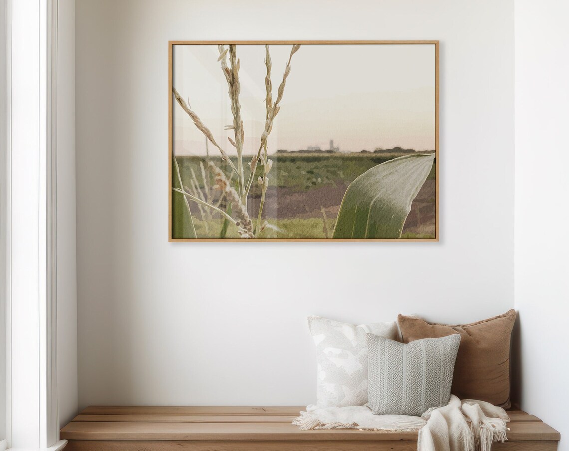 Sunlit Cornfield Tassels Rustic Harvest Farm Photography Wall Art