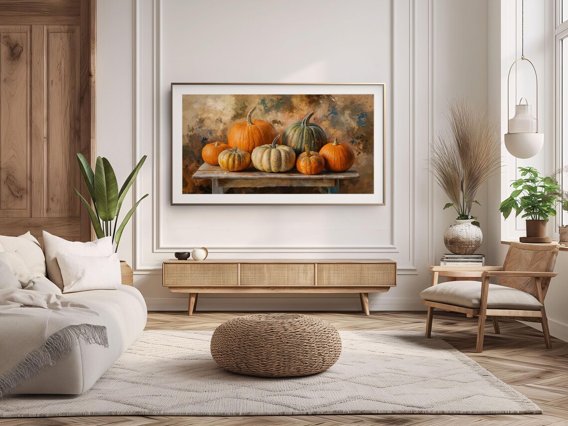 Fall Pumpkin Rustic Earthy Seasonal Decor Art Print - Image 2