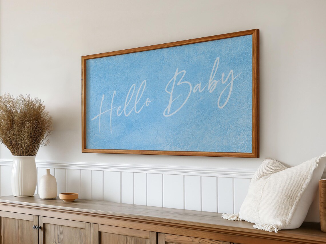 Hello Baby Minimalist Baby Shower Art Print - Image 5