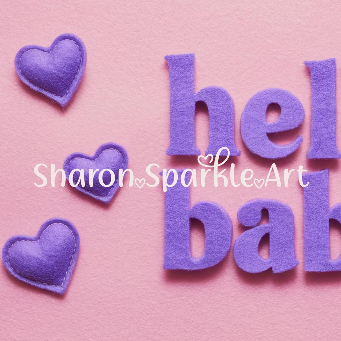 Frame Tv Art Baby Shower Hello Baby Tv Picture Pink Purple Baby Girl Shower Party Decor Girly Art For Frame Tv Screen 4k - Image 4