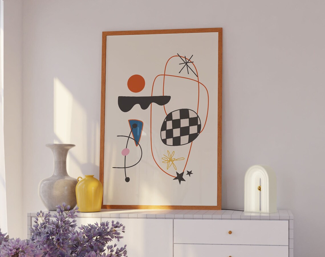 Abstract Eclectic Modern Art Print, Contemporary Surrealism - Image 3