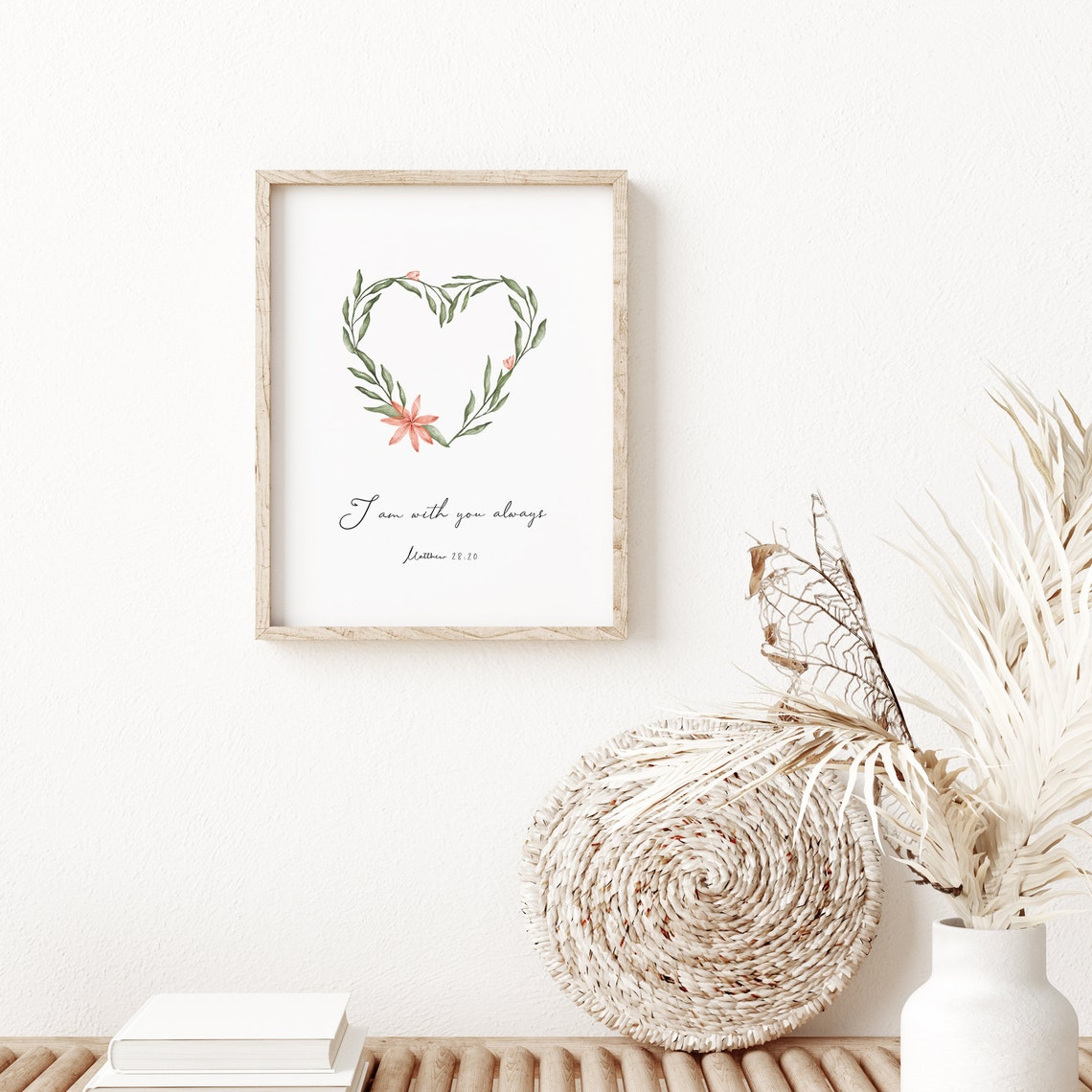 I Am With You Always Matthew 2820 Nursery Bible Verse Wall Art Christian Gift Minimal Scripture Christian Nursery Decor - Image 3