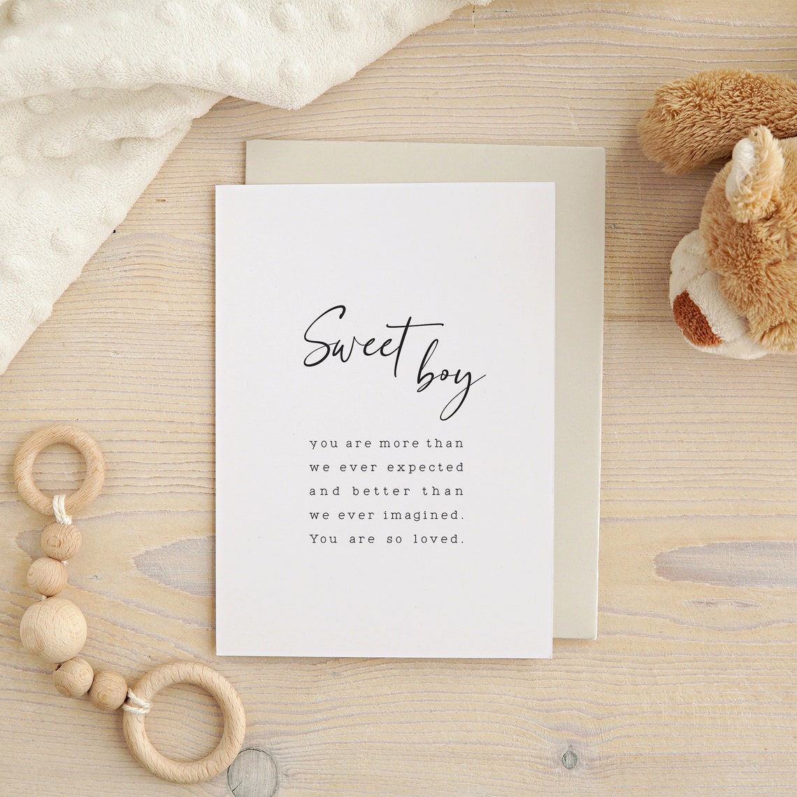 Sweet Boy Nursery Affirmation Art Print - Image 2