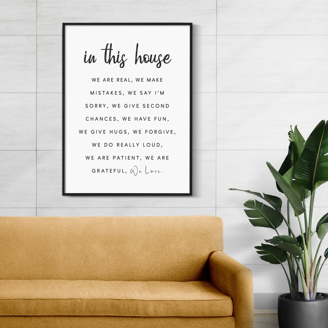 In This House Sign Inspirational Family Quote Print - Image 3
