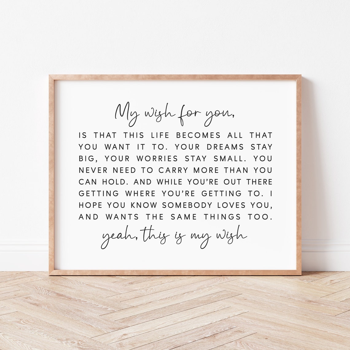 My Wish For You Nursery Quote Art Print