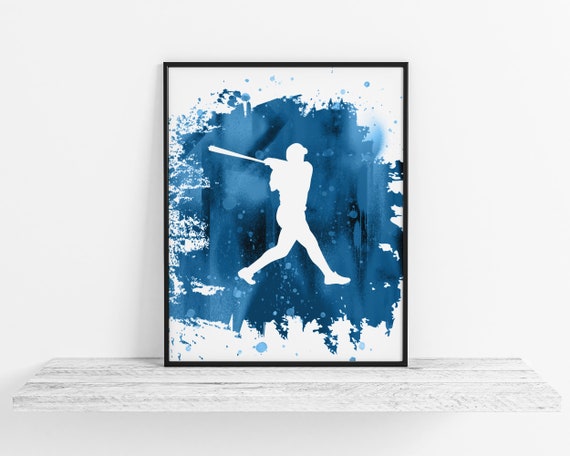 Baseball Print Boys Poster Player Decor Framed Or Unframed Gift Wall Art Room