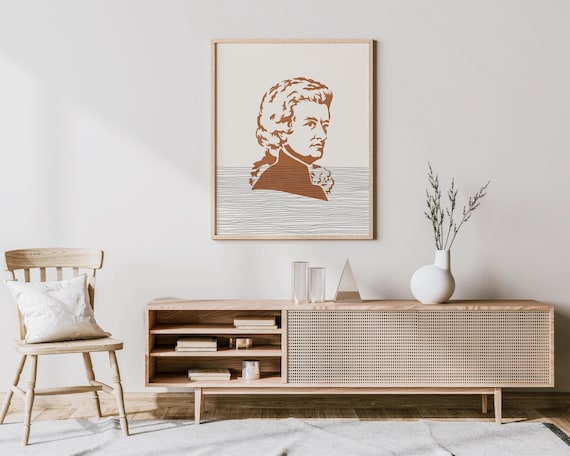Mozart Terracotta Classical Composer Portrait Music Decor Poster