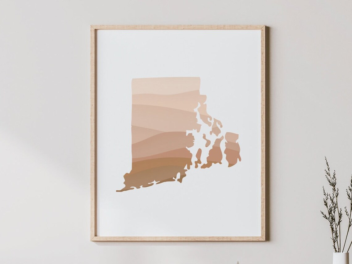 Rhode Island Boho Mid-Century Modern Art Print