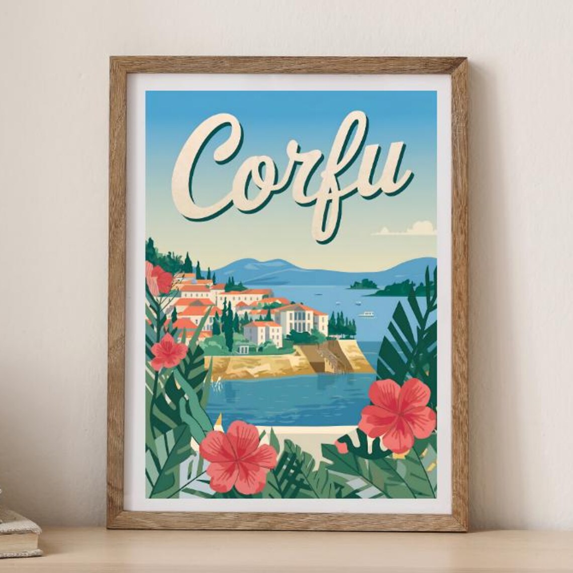 Corfu Vintage Travel Poster