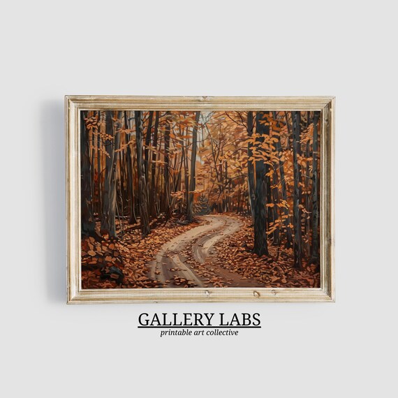 Forest Wall Art Fall Decor Moody Autumn Print Cabin Decor Fall Wall Art Rustic Home Decor Art