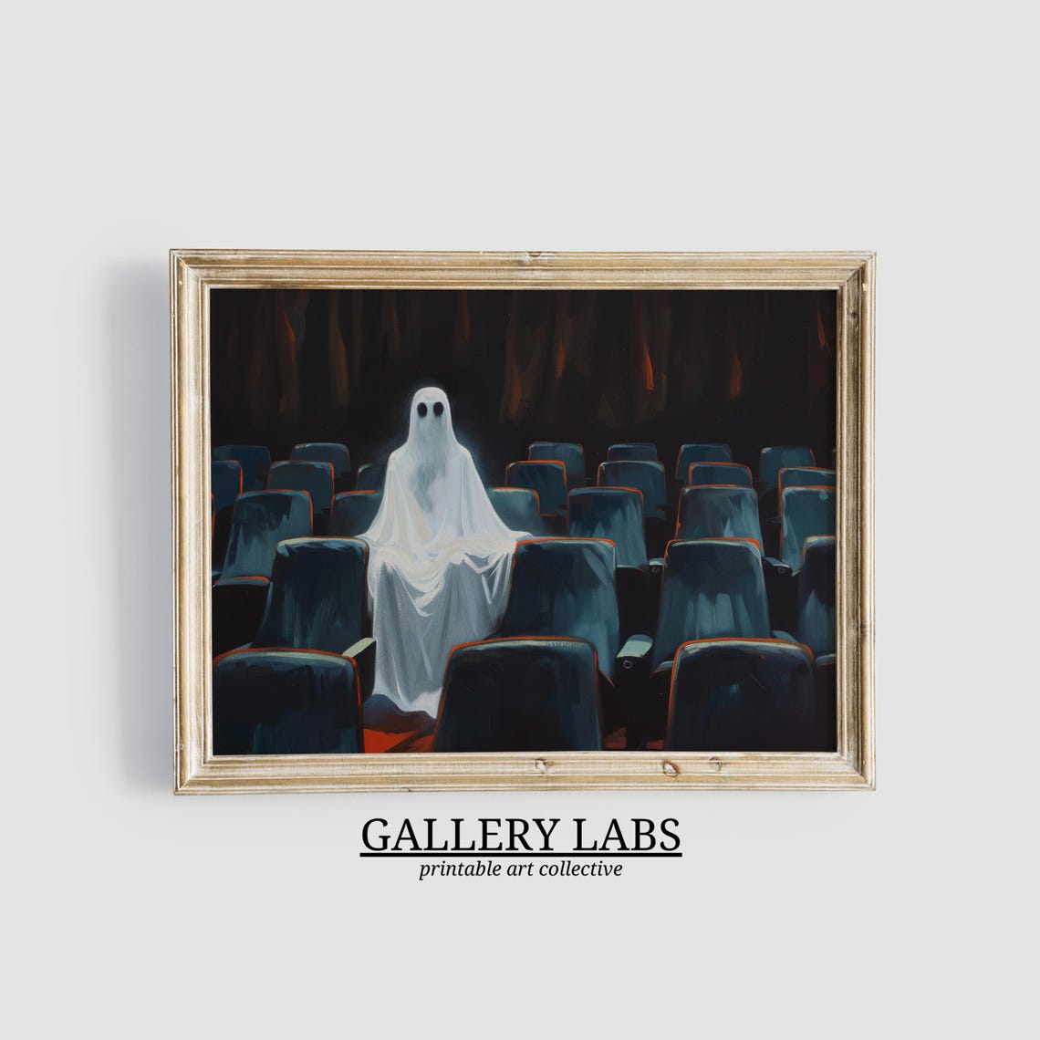Ghost at the Theatre Dark Academia Spooky Halloween Wall Art Print