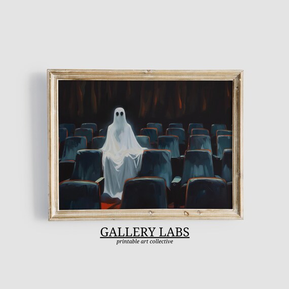 Ghost at the Theatre Dark Academia Spooky Halloween Wall Art Print