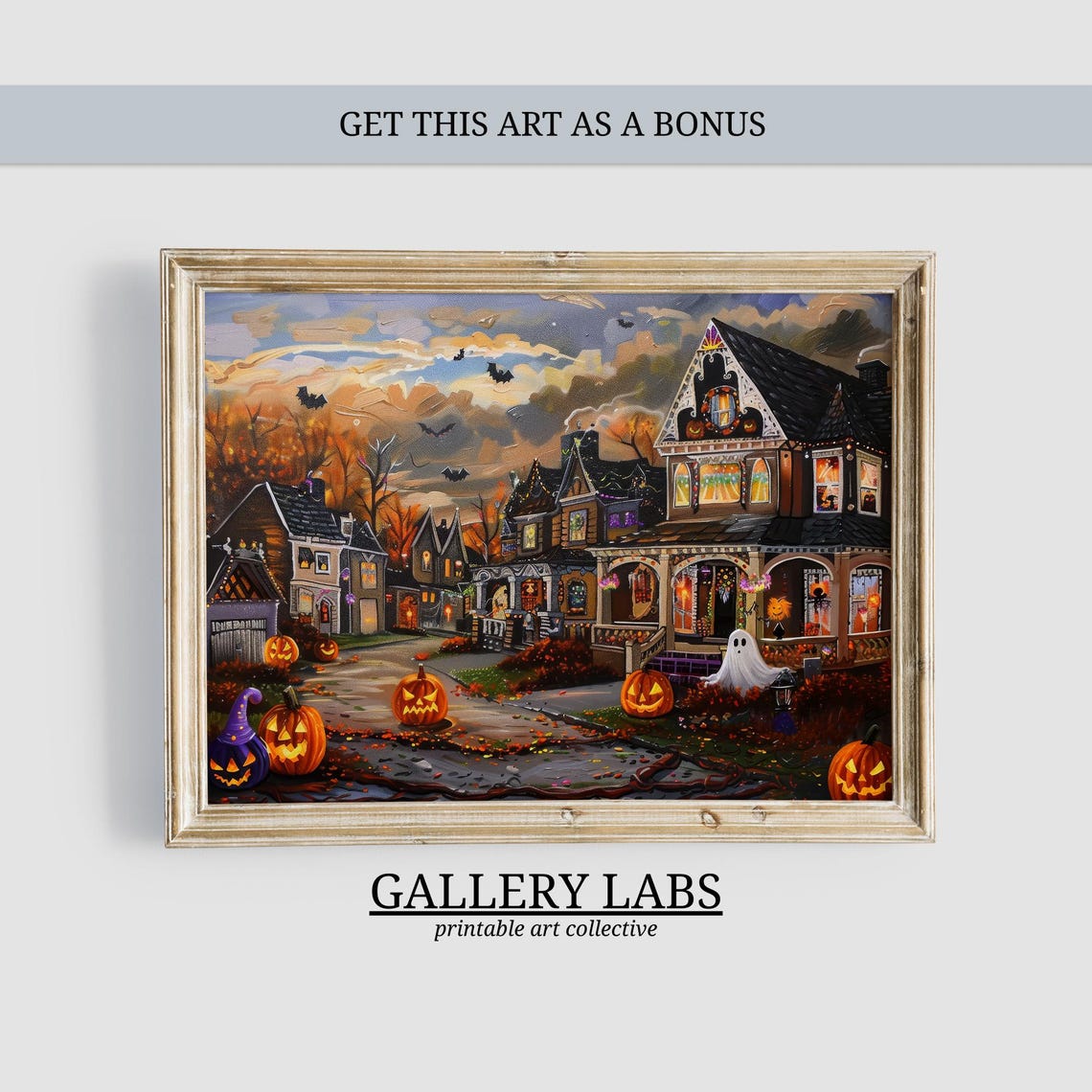 Halloween Art Print Bundle Spooky Gallery Wall Dark Academia Set Print - Image 3